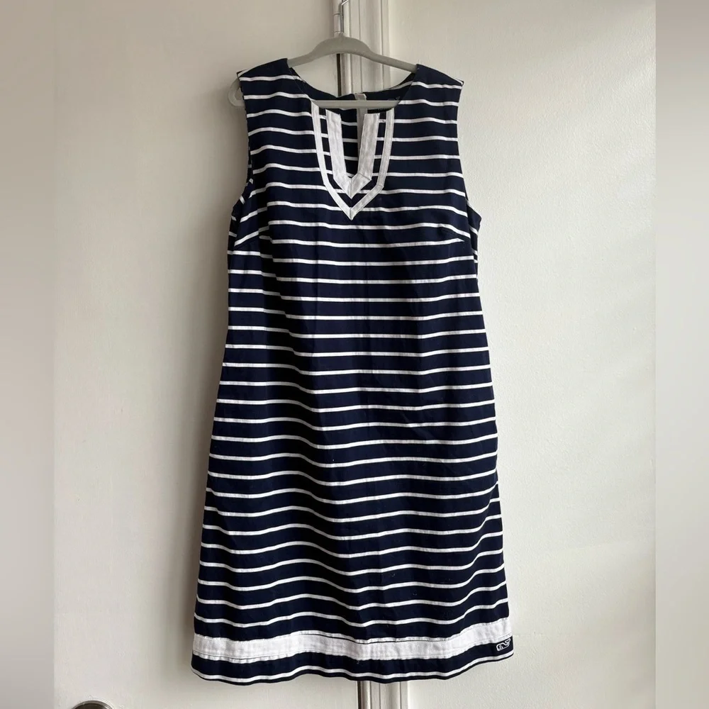 Vineyard Vines Break Stripe Shift Tunic Dress 10